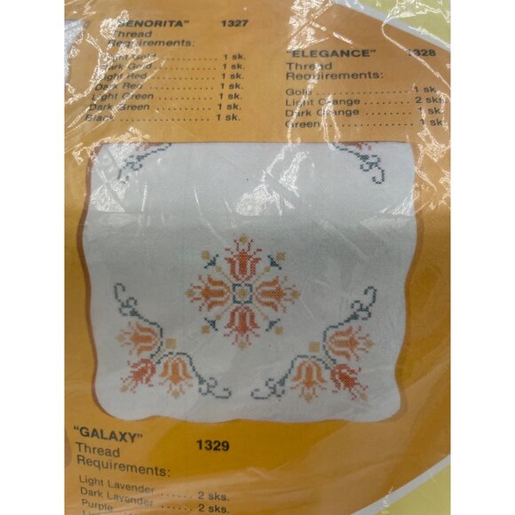 WonderArt Scarf Pre-Stamped Embroidery Kit With Instructions Elegance 1328 - Picture 2 of 4